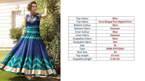 Stylish Blue Gown Dresses