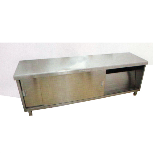 SS Cross Over Bench With Sliding Door