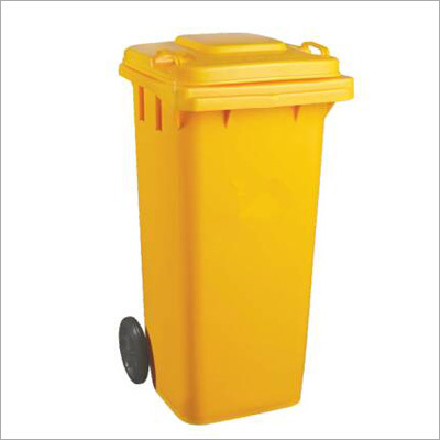 Yellow Wheel Dust Bin