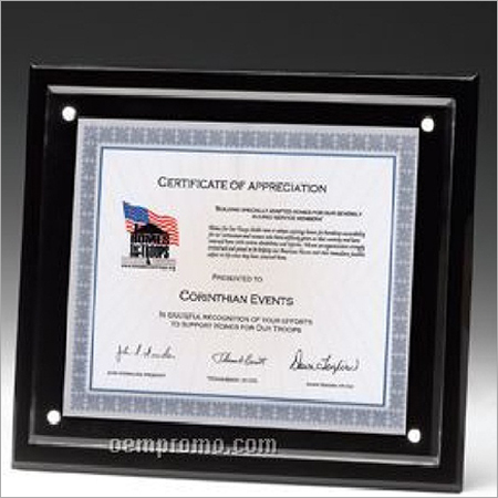Acrylic Sheet Certificate Holder