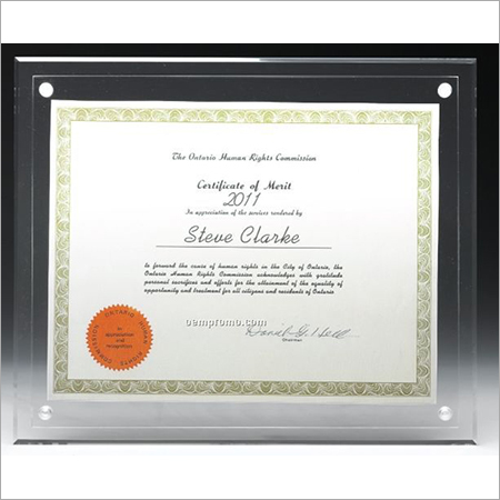 Acrylic Certificate Holder
