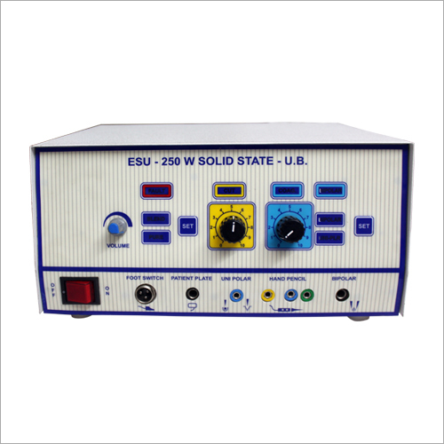 Electrosurgical Cautery Machine Color Code: White And Blue