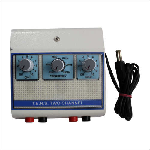 2 Channel Tens Ultrasonic Therapy Machine Color Code: White And Blue