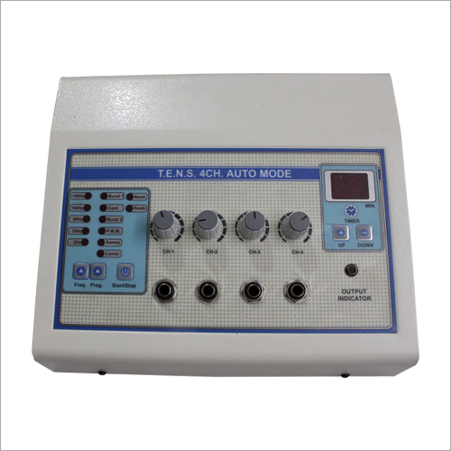 4 Channel Tens Ultrasonic Therapy Machine Color Code: White And Blue
