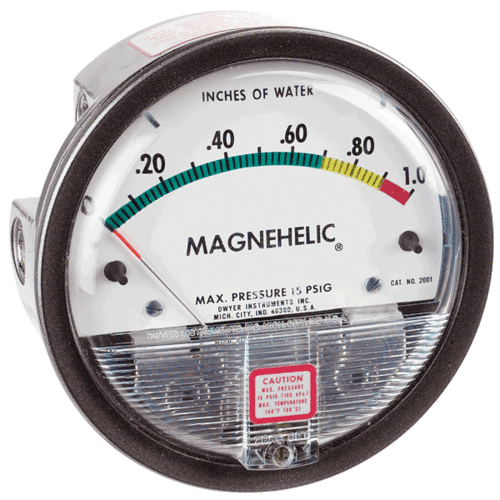 Dwyer USA Magnehelic Gauges 0 To 6.0 Inch WC