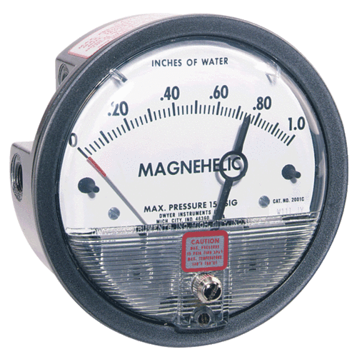 Dwyer 2000 Magnehelic Differential Pressure Gage