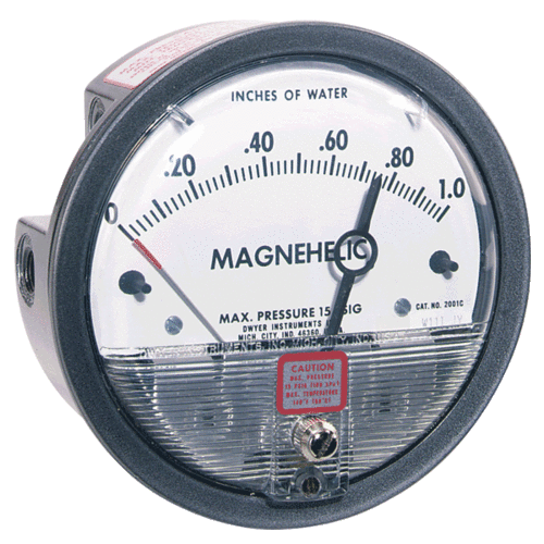 Dwyer USA Magnehelic Gauges 0 To 8.0 Inch WC