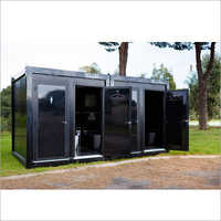 Frp Portable Toilet Cabin - Pvc Panel, 4mm Thick Walls, Black Color | Eco-friendly, Rust-resistant, Sliding Window, High Durability