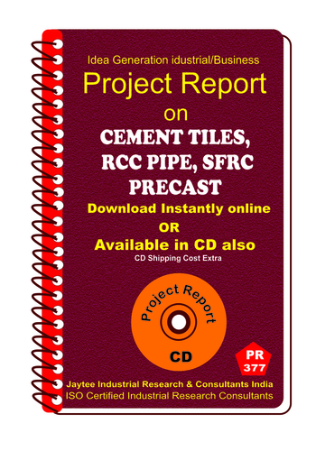 Cement Tiles RCC Pipe SFRC Precast manufacturing eBook