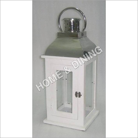 Wooden Lantern Medium Ceramic Raw Material