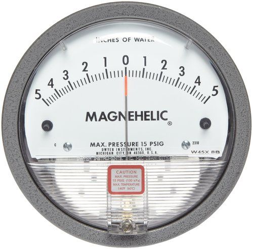 Dwyer USA Magnehelic Gauges 5-0-5 Inch WC