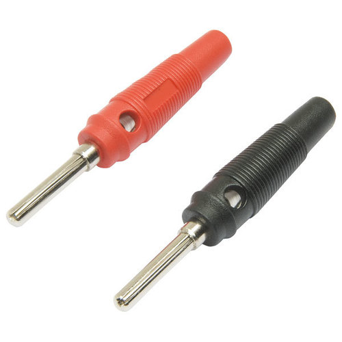 Banana Plug 4mm - Red, Black & Silver | 30 Volt Rated Voltage, Designed for Commercial Use