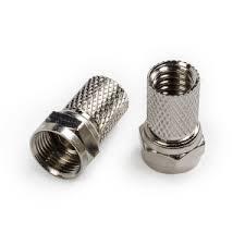 Brass F Plug Twist on (Screw) Type - Brass Material, Silver Color, Painted Surface Treatment | Durable Plug Twist Design for Enhanced Connectivity