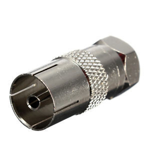 Brass RF Male To F Male Adaptor - Brass Material, Silver Color, Surface Treated with Paint | Durable Design for Reliable Connectivity