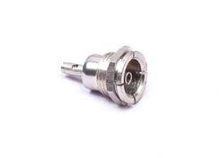 Brass RF Antenna Socket - Screw Type, Silver Finish, Painted Surface Treatment