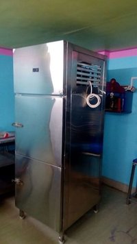 Stainless Steel Two Door Vertical Freezer