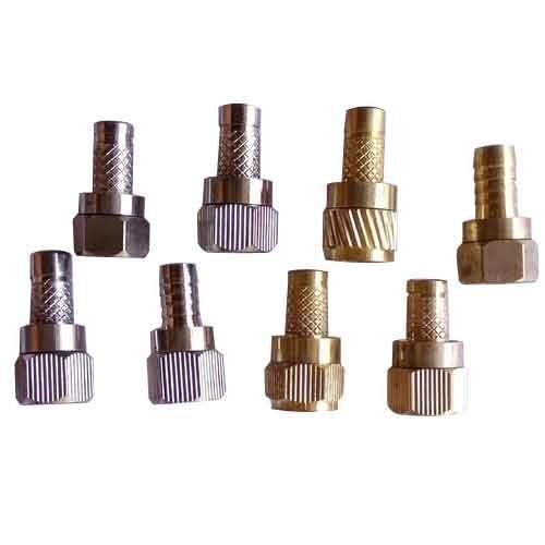 Brass Dish Plug Joint Connectors - Brass Material Industrial Applications with Silver & Golden Color Finish