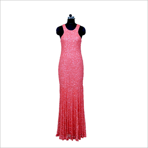 Ladies Round Neck Long Dress