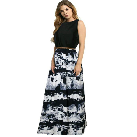 Ladies Exclusive Designer Gown - Taffeta Silk, 56 Inch Length | Black, Sleeveless, All Season, Machine Washable