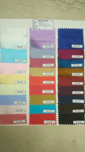 Light In Weight Cotton Satin Plain Dyed Shirting Fabric