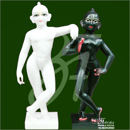 Marble Krishna Balram Statue Size: I