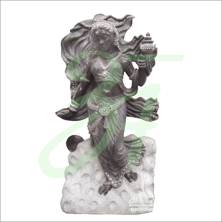 Marble Woman Statue - Marble, 24 Inches, Grey | Elegant Design, Intricate Detailing, Polished Finish