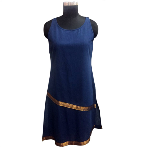 Ladies Sleeveless Round Neck Kurti