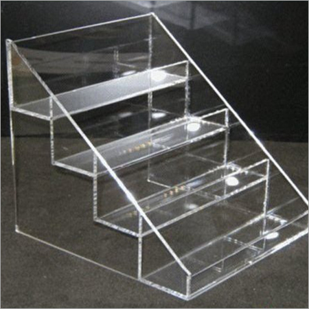 Acrylic clear four tier table top bottle beer display holder spice rack