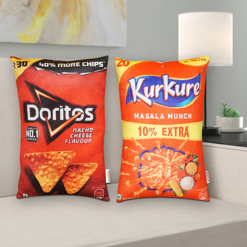 Crunchy snacks cushions