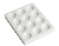 Cavity Reaction Spot Plate Porcelain - Application: Chemical Analysis