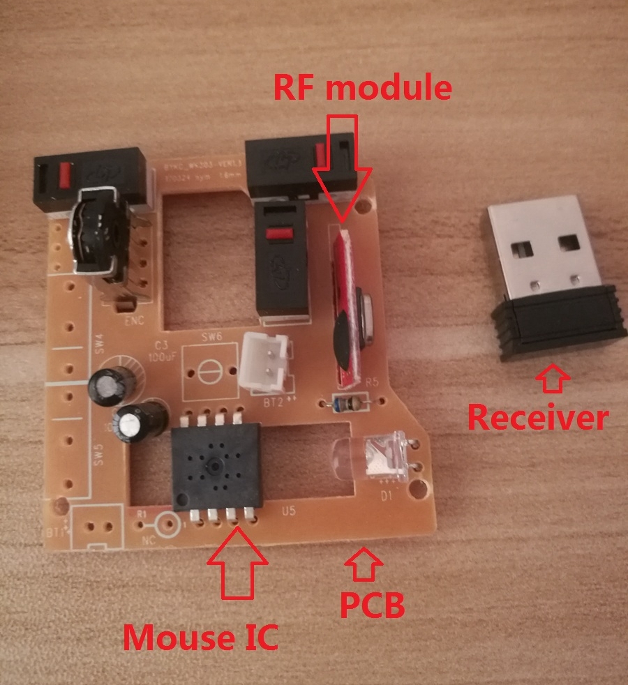 Wireless Mouse IC Optical sensor Mx8650a Dip8l 3-6 Buttons Cpi 400/ 500/ 600/ 800/ 1000(Default)/ 1200 / 1600