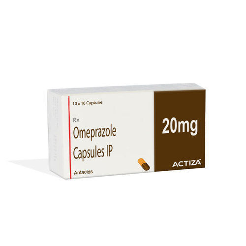 Omeprazole Capsules - 20 mg, Effective Treatment for Acidity and Stomach Ulcers | Proton Pump Inhibitor, Intravenous Solution in Vial