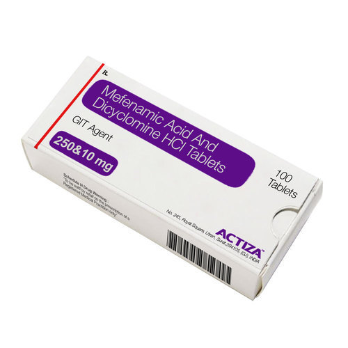 Mefenamic Acid And Dicyclomine Tablets Generic Drugs