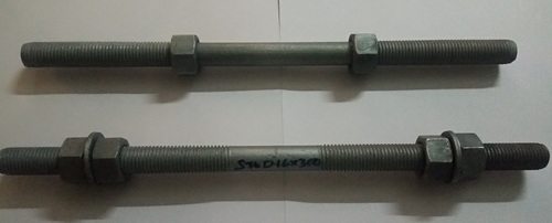 Hot Dip Galvanized Stud - Carbon Steel | Industrial Grade, Surface Treated for Aerospace, Defence, and Industrial Applications