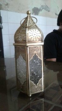 Gold Moroccan Lantern Lamp