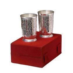 Aluminiam Silver Plated Corporate Gift Glass Set