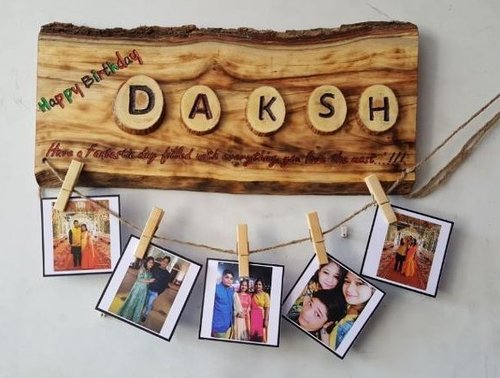 Wooden Personalised photo collage