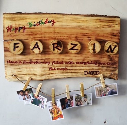 Personalized Wooden photo collage
