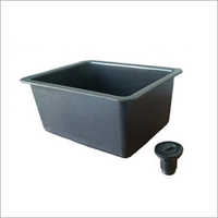 Laboratory Sink - 24" X 18" X 8", Gray Polypropylene With 10 Gallon Capacity, 2" Drain Diameter