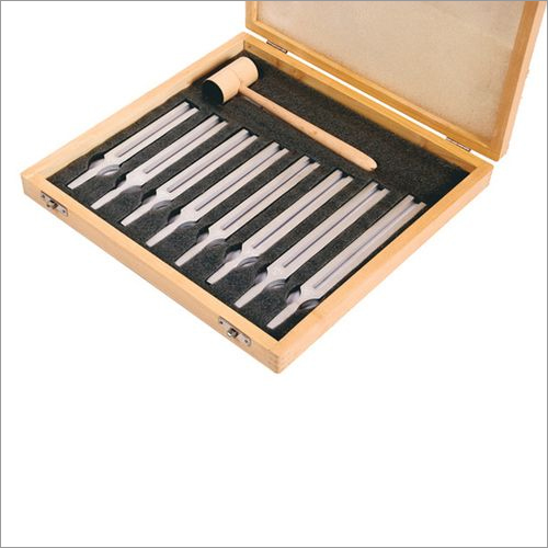 Tuning Forks, Set Of Eight, Aluminum With Hammer By SADANA BROTHERS