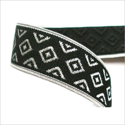 Black and White Woven Elastic