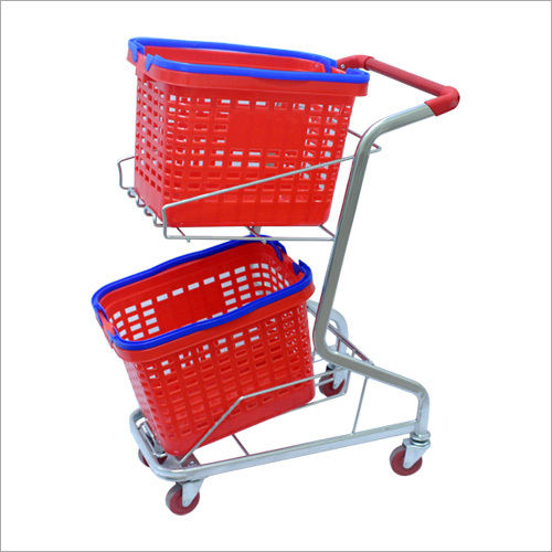 4 Wheel Plastic Shopping Trolley