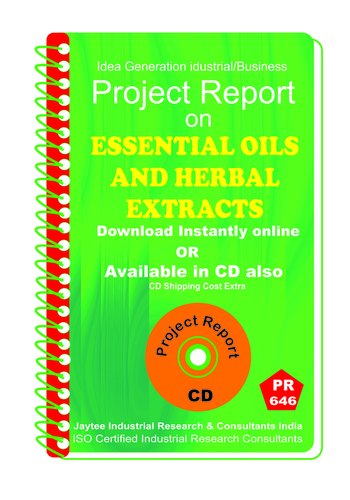 Essential Oils and Herbal Extracts manufacturing eBook