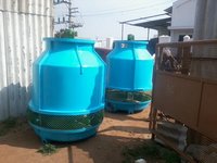 Portable Cooling Tower - Frp, 1500-2000 Mm Height, Blue Color, 5-10 Tr Capacity, 100-200 Kg Weight, Axial Fan, 65 Dba Noise Level, 1 Year Warranty