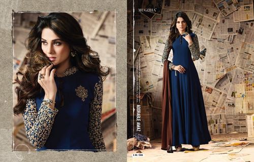Indian Blue With Plain Duppata Designer Collection Dress