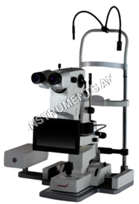 Slit Lamp Microscope - Plastic, 5-step Galilean Magnification 6.5x-40x | 5mp Integrated Digital Camera, Touch Panel, Halogen Light Source