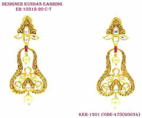 Stylish Delicate Design Vilandi Kundan Earring