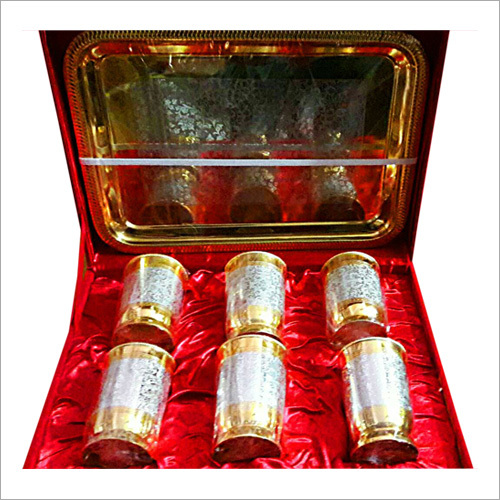 Brass Glass Set