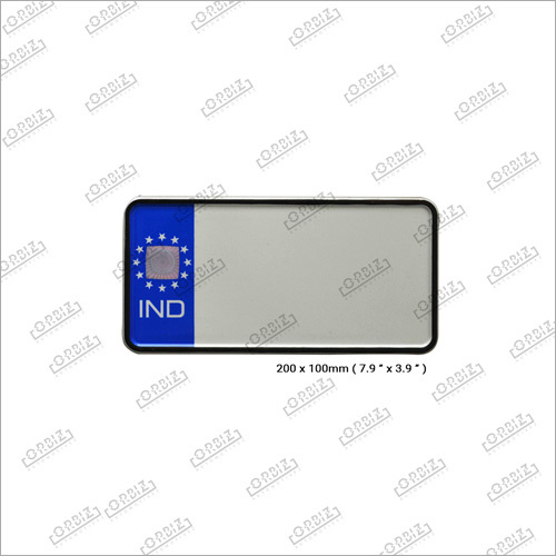 Ind Blue Bike Back Number Plates