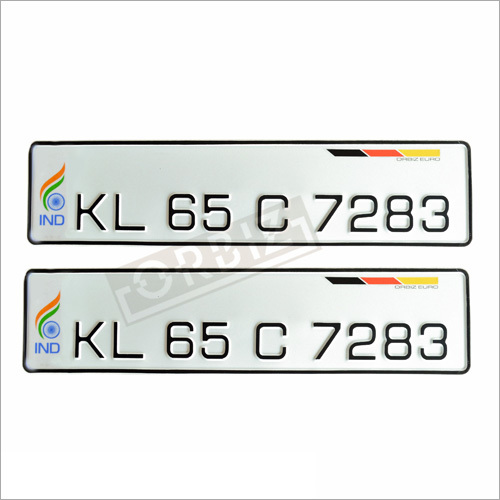 White Flag Number Plates